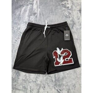 Copper Rivet Sweat Shorts Black Embroidered Drawstring Pockets Men's Size Medium
